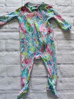 Lilly Pulitzer x Pottery Barn Sleeper 3–6M | Mermaid Cove Footed